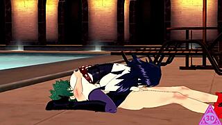 Watch Deku Fuck Midnight in Hentai Blowjob Action!