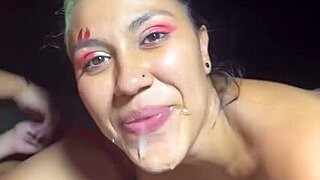 latina teens swallowing squirt and milk like crazy, wow!