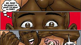 Two hot blondes tease with monster cocks in comix