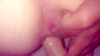Pink ass of the little girl in a playful scenario
