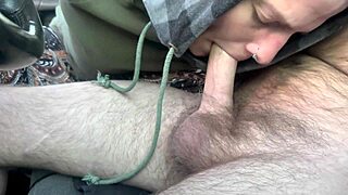 Fromeb Sucking Cock in Car, What a Rush!