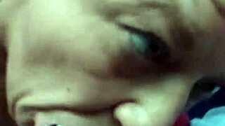 Intensely Swallowing Two Loads of Cum