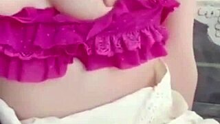 i'm on the balcony with my girlfriend, she's posing all sexy and pulling her panties to play with her wet pussy, then giving a handjob and blowjob with her bare feet