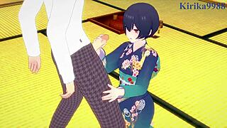 Rinze and hana fuck intensely in hentai