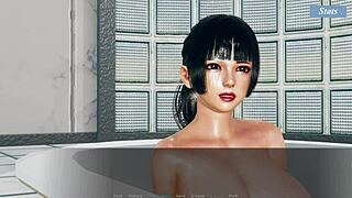 Pretty woman with big tits and ass engages in detailed blowjob and pussy play scene