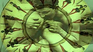 Detailní vintage kresba z retro éry