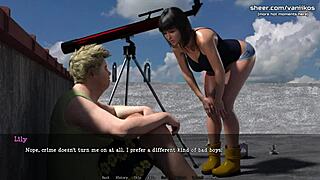 cheating wife seduces fat neighbor in animated game