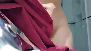 watch me rub my wet pussy in the shower, big tits bouncing?