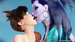 i love watching animated lesbian yuri kissing in hentai