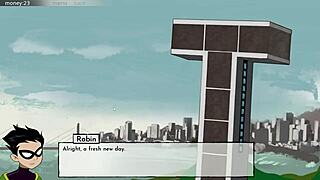 cumming all over blackfire in 18titans