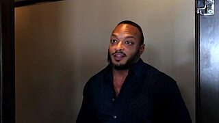 Black cock stretches Adrian's ass wide open in the shower! 🍆💦