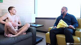 Black cock stretches Adrian's ass wide open in the shower! 🍆💦