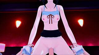 I'm pounding Kaguya Shinomiya in POV, filling her with cum in hentai action