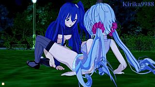 Chris Yukine And Tsubasa Kazanari Intense Lesbian Play