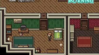 Watching Porno With Busty Woman In Hentai Game