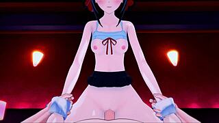 I'm pounding Kaguya Shinomiya in POV, filling her with cum in hentai action