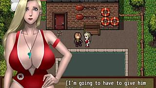 Watching Porno With Busty Woman In Hentai Game