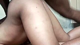 hotsexydiva fucks outdoor with black hairy monster cock, shaved pussy squirting hardcore