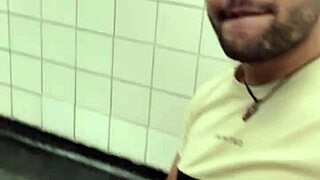 Teasing Public Encounter with Construction Worker in Toilet