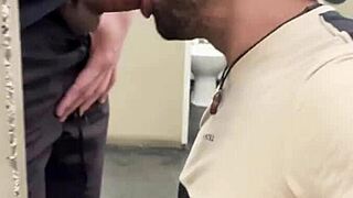 Teasing Public Encounter with Construction Worker in Toilet