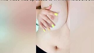 Young Maid with Big Tits Videos Boss for Pay Raise Close-Up