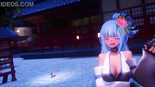 Konosuba Aqua Gets Wild in Explicit Hentai Anime Action Scene