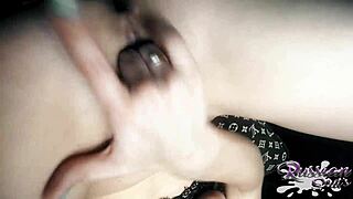 close up russian teen fingers pussy solo