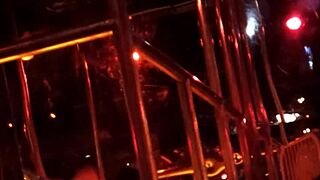 Frankie Hot Stockings Striptease In Retro Blue Film