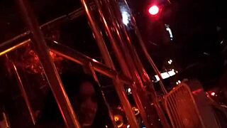 Frankie Hot Stockings Striptease In Retro Blue Film