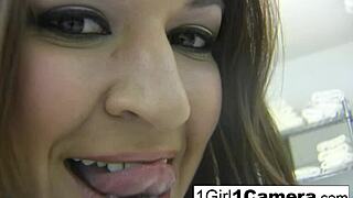 sexy ann marie rios plays with her pussy.