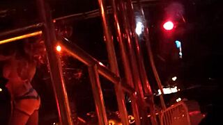 Frankie Hot Stockings Striptease In Retro Blue Film