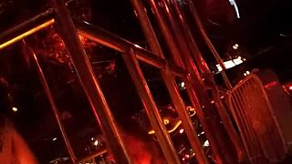 Frankie Hot Stockings Striptease In Retro Blue Film