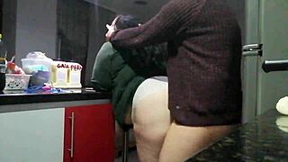 Chubby neighbor calls when husband is away