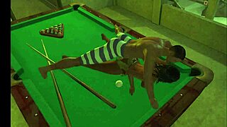 Hentai Characters Engage In Play On The Pool Table