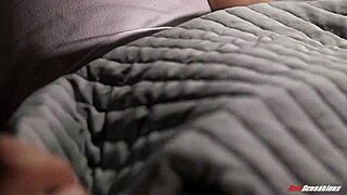 Petite Latina brunette couple engages in intense sex.