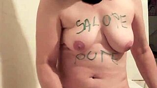 french slave indulges in suggestive self-masturbation session with bdsm elements