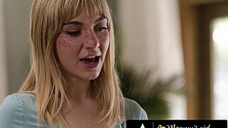 mommys girl - hot milfs reagan foxx & kenzie taylor tag team stepbae demi hawks during oral