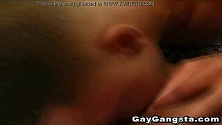 Ebony black gay dudes fuck hard in double anal hardcore action