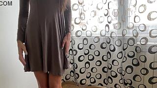 Beautiful Girl Feels Intense Pleasure During Erotic Masturbation in Skirt