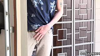 Twink Takes Monster Cock Deepthroat in Garage