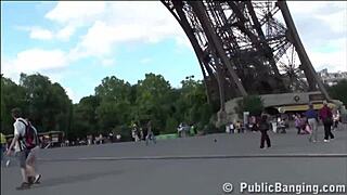 Cute Girl Fucked By Two Guys Big Dicks Public Eiffel Tower