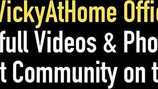 Big Titty Blonde Vicky Vette Drills Lubed Holes with Massive Dildos