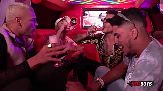 I celebrated my birthday in a limo with a wild gay teen orgy group!