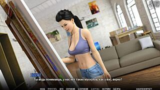 Hentai babe with big nipples gets pussy licked in 3D cartoon university gameplay.