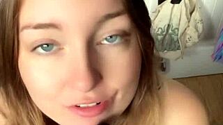 Woke Up Horny, Using Dildo on Big Clit for Intense Cum