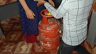 Indian Wife Gets Fucked In Kitchen Fixing Her Thirsty Pussy Problem