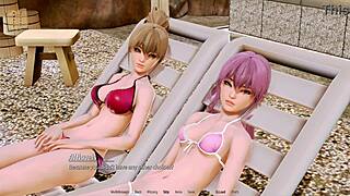 Explore harem hotel in anime game part 107