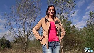 Can You Handle Outdoor Fuck With Brunette Slut?