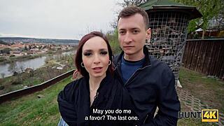 Hunt4k worst mistake turns into brutal cuckold watching with big tits!