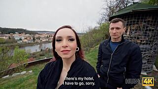 Hunt4k worst mistake turns into brutal cuckold watching with big tits!